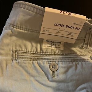 Gap Khakis Loose Boot Fit Pants - Light Gray